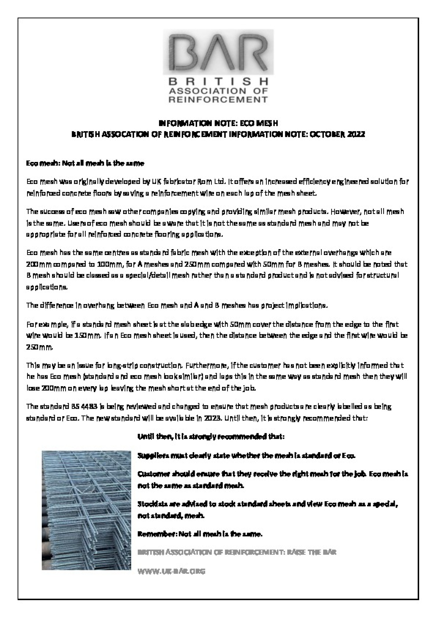 Information Note: Eco Mesh